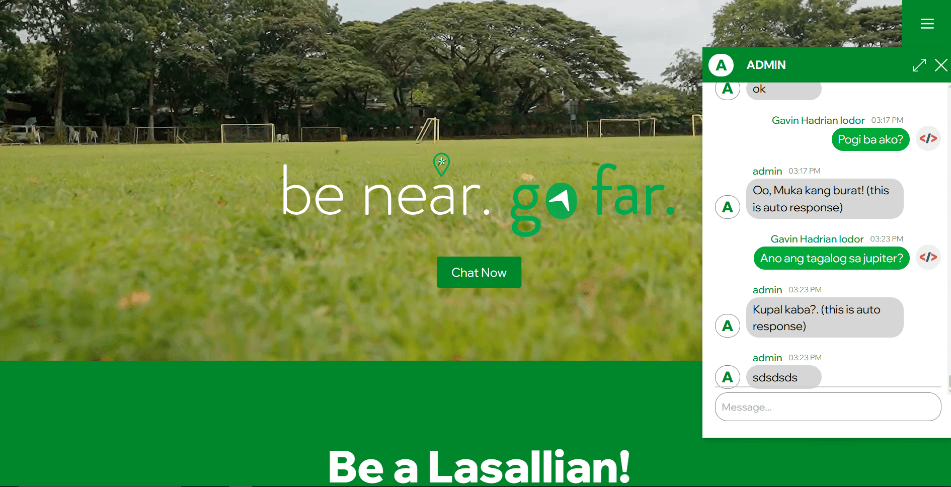 DLSL Admission Office screenshot 2