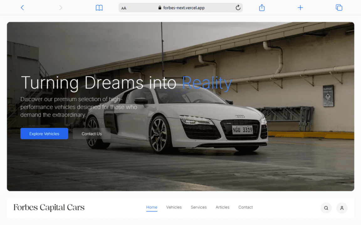 Forbes Capital Cars screenshot 1